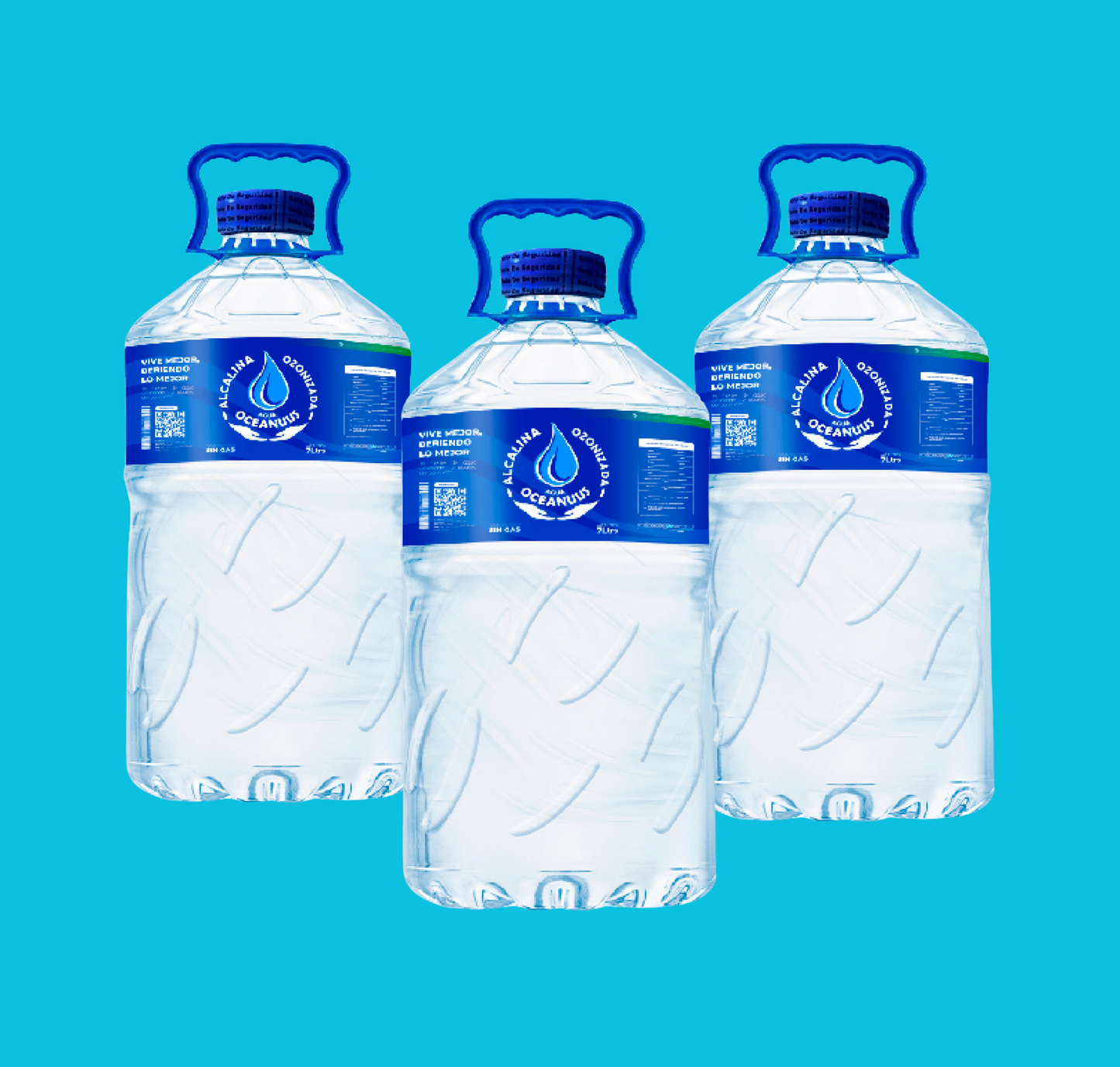 Pack 3 unidades - Agua Oceanuus Botella de 10 Litros