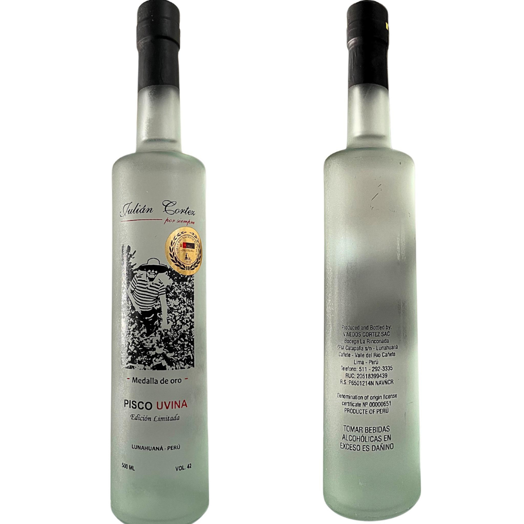 Pisco Julian Cortez Medalla de oro 2019 500ml
