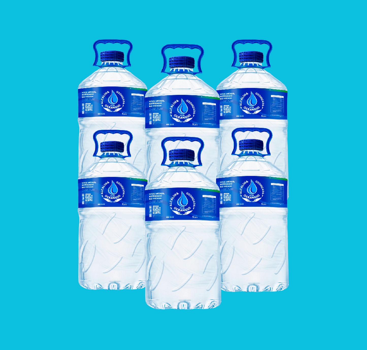 Pack 6 Unidades - Agua Oceanuus Botella de 10 Litros