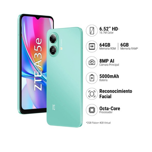 ZTE A35E 2+64GB, 6.52" octa core