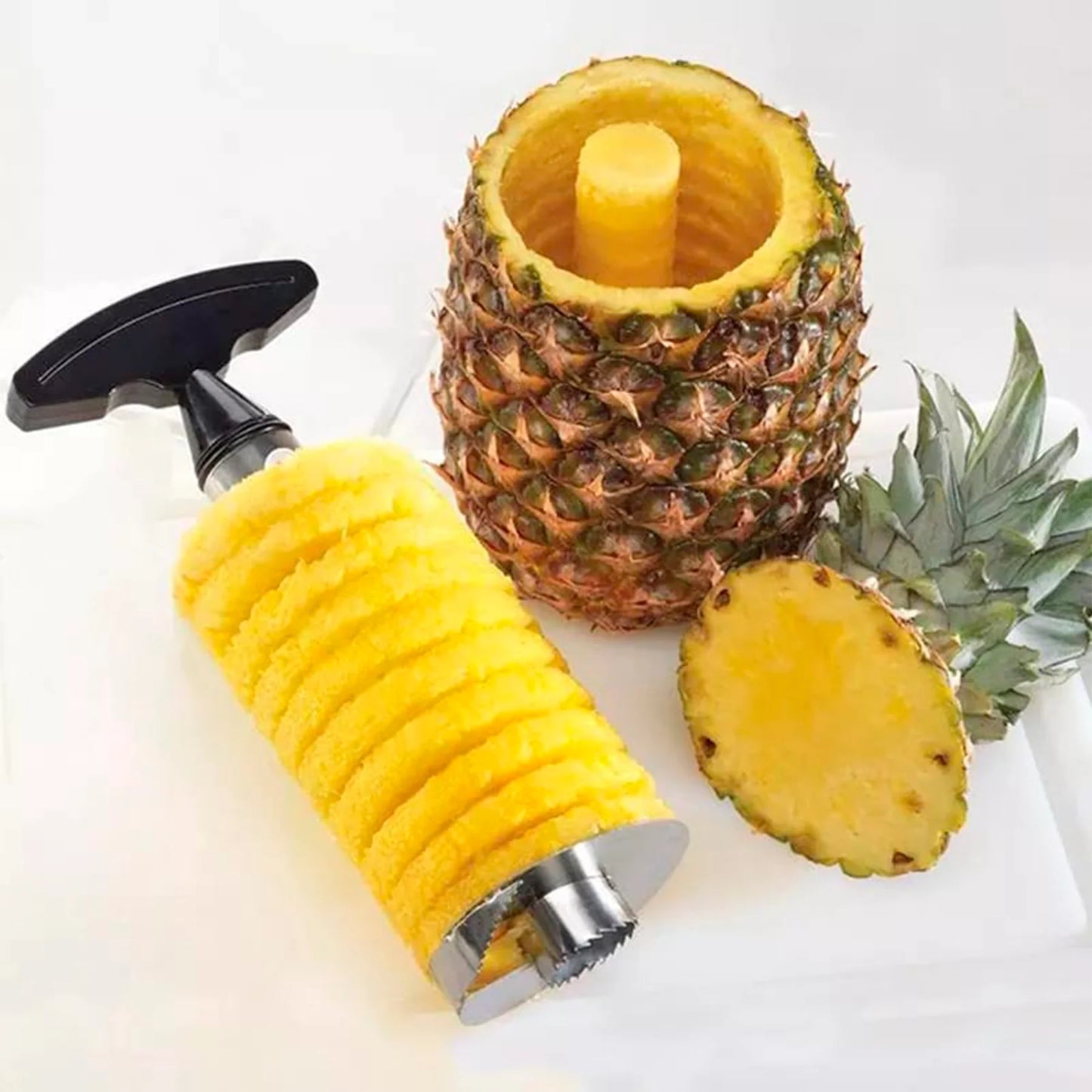 Descorazonado de piña