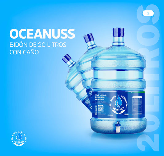 Tripack 20 Litros Agua Ozonizada Alcalina con minerales c/ caño incluido