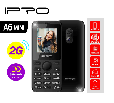 CELULAR IPRO F188 2G BLACK DS