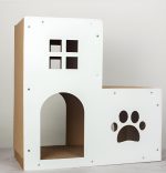 Pack Rascador polarita 2 pisos Blanco + Hierba Natural Para Gatos - Imagen 3
