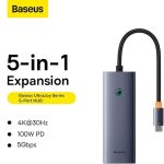 HUB adaptador multifuncional Baseus UltraJoy Series 5 puertos HUB Docking Station - Imagen 3