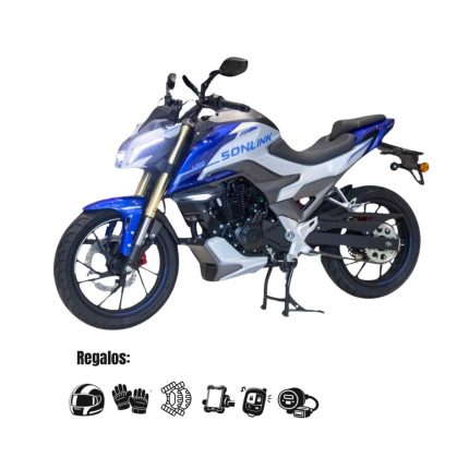 Moto Sonlink Azul SL250 F16 250cc, 6 Veloc., 24.5 Hp, Luces Led