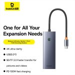 HUB adaptador multifuncional Baseus UltraJoy Series 7 puertos HUB Docking Station - Imagen 5
