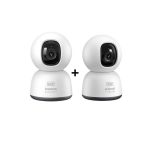 Pack Baseus 2 Cámaras Seguridad Interior 2K con Visión Nocturna y Detección Humana