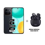 Celular Honor X6C 6GB+256GB Negro + Audífonos Baseus Bowie E13 TWS