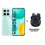 Celular Honor X6C 6GB+256GB Cyan + audífonos TWS Baseus Bowie E13