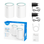 ROUTER REPETIDOR WI-FI 6 CUDY AX1500 2 PACK M1500 MESH COBERTURA 170M² - Imagen 3