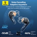 Audifonos inalambricos Baseus BP1 pro cancelacion de ruido,IP55, bateria 55 horas, 6 microfonos IA - Imagen 7