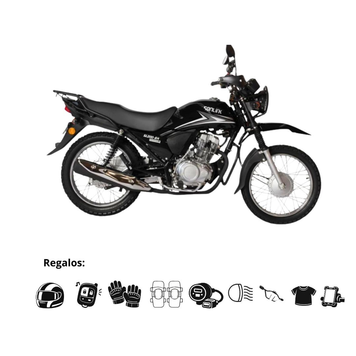 d52cf3a2-d3dc-4c29-a2dd-ab9468f1672b.jpeg Moto Sonlink Urbana SL200-A4 200CC 13.5HP 5 Vel. USB Negro - Imagen 1
