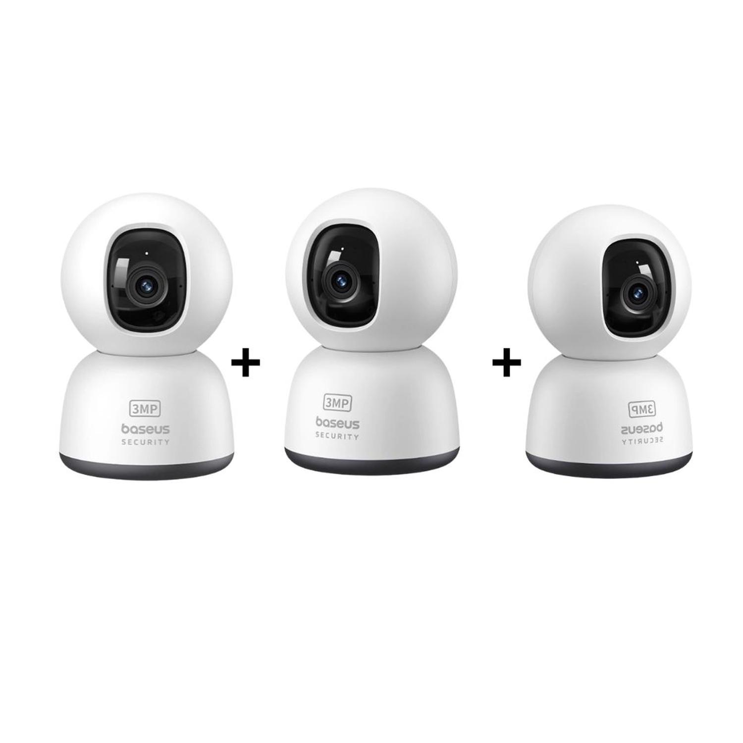 eb738a79-038d-421c-a6cc-c806c40fd3ac.jpg Pack 3 Cámaras de Seguridad Baseus P1 Lite Interior 2K 360° Visión Nocturna - Imagen 1