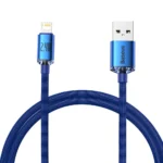Cable Baseus Crystal Shine USB-A a Lightning 2.4 A 1.2 m azul