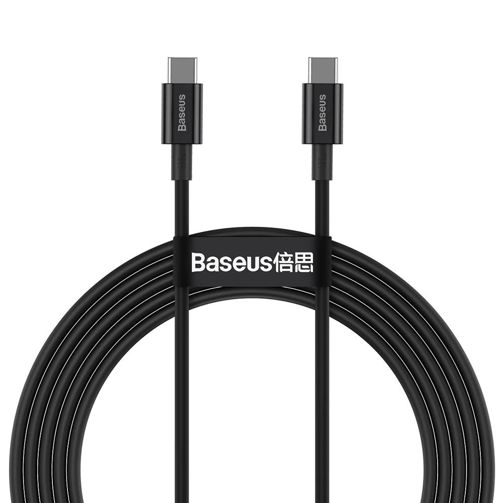 CATYS-C01 Cable de carga rápida Baseus Superior USB-C a USB-C 100 W 2 m negro - Imagen 1